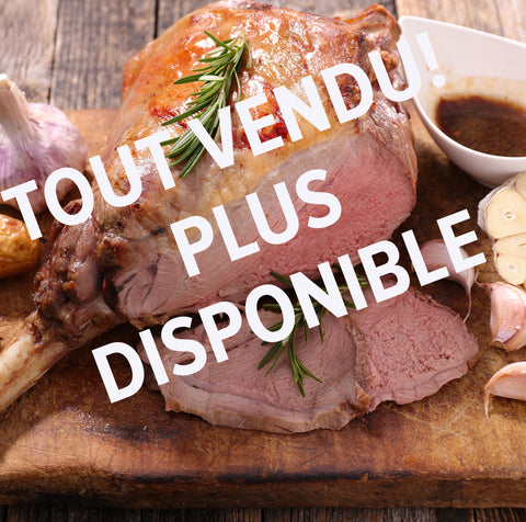 Gigot d'agneau semi désossé (1 gigot entre 2 - 2.4 kg) Congelé